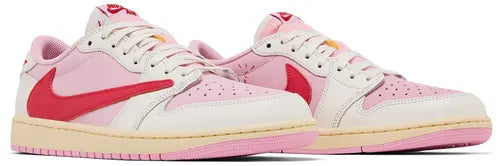 Travis Scott x Air Jordan 1 Retro Low OG 'Sail Tropical Pink' | Premium Lifestyle Sneakers | LJMach