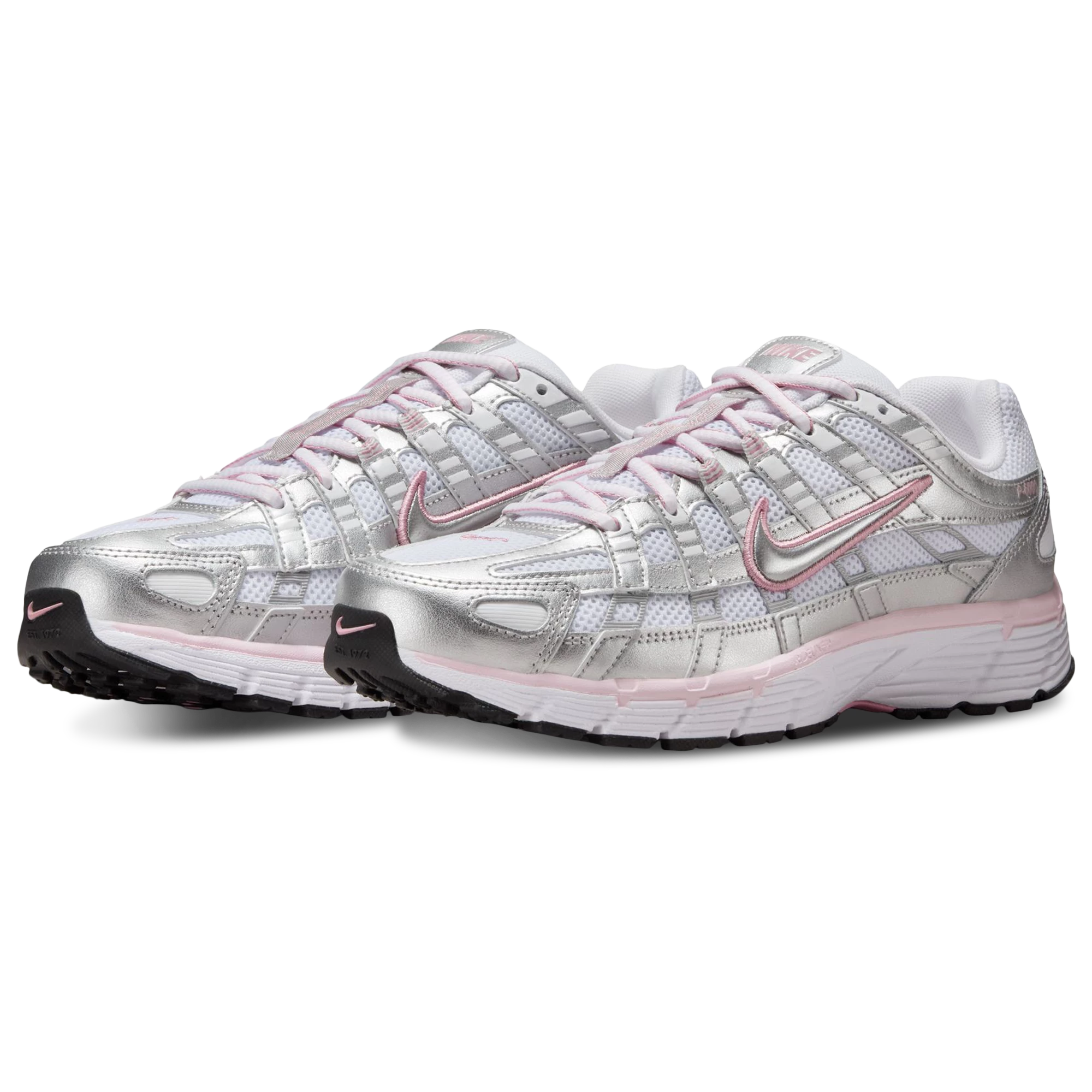 Nike P-6000 unisex trainers in silver and pink