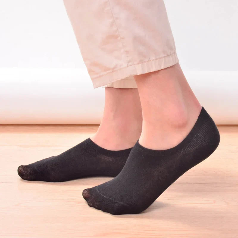 5 Pairs Kids Invisible Cotton Socks Soft, Non Slip, Low Cut Casual Socks