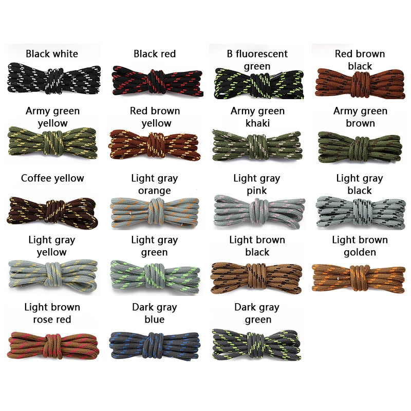 Round Sports Shoelaces 4/10PCS – Durable Hiking Shoe Laces 100–160CM
