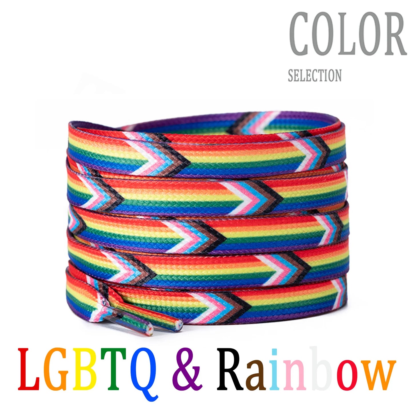Rainbow Shoelaces Long Rainbow Shoelaces for Sneakers Colored Shoe Laces for Sneakers Colorful Rainbow LGBTQ Pride Shoe Laces