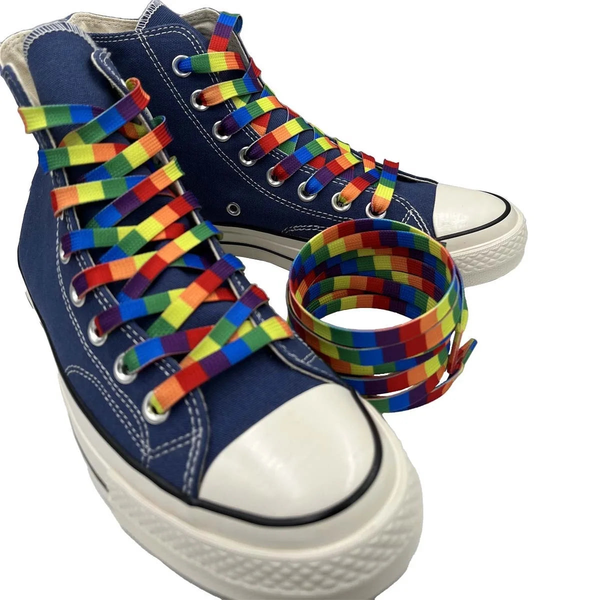 Rainbow Shoelaces Long Rainbow Shoelaces for Sneakers Colored Shoe Laces for Sneakers Colorful Rainbow LGBTQ Pride Shoe Laces
