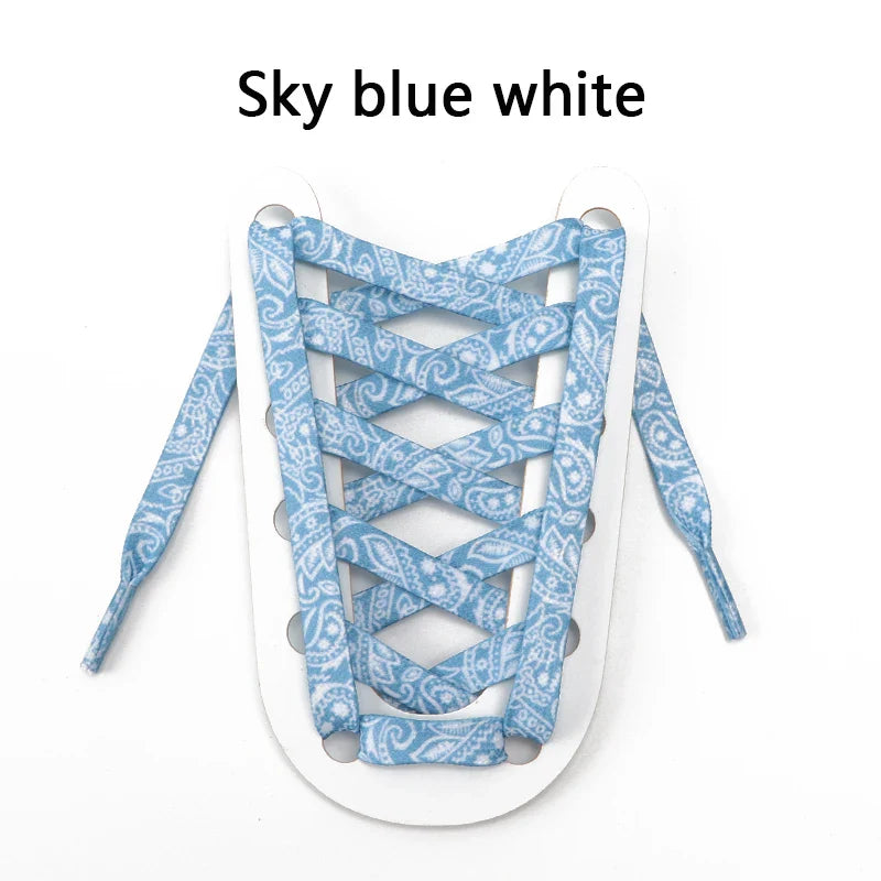 1Pair Gilding Flat Shoelaces Sneakers laces for shoes Hand painted Sports Casual Basketball Tennis Shoelace