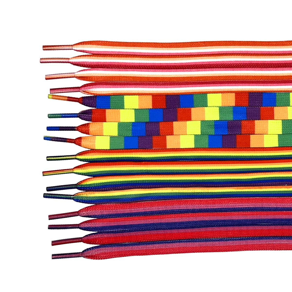Rainbow Shoelaces Long Rainbow Shoelaces for Sneakers Colored Shoe Laces for Sneakers Colorful Rainbow LGBTQ Pride Shoe Laces