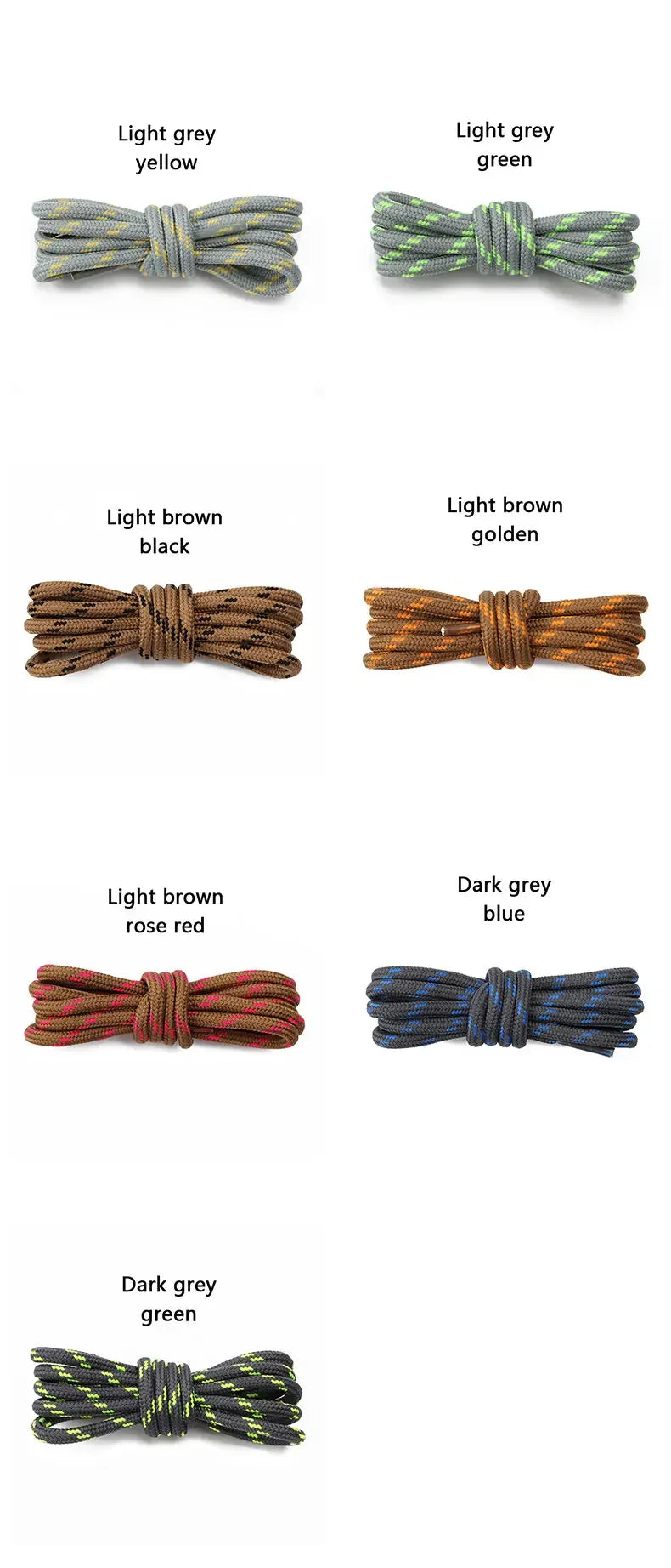 Round Sports Shoelaces 4/10PCS – Durable Hiking Shoe Laces 100–160CM