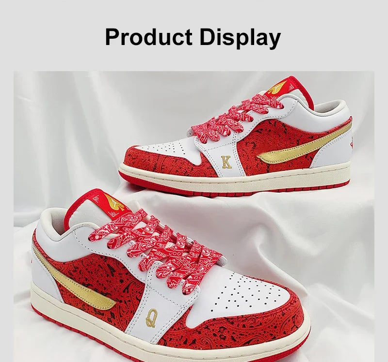 1Pair Gilding Flat Shoelaces Sneakers laces for shoes Hand painted Sports Casual Basketball Tennis Shoelace