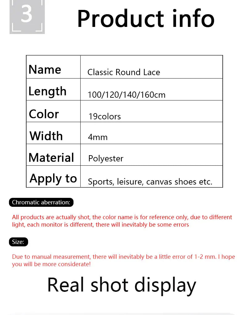 Round Sports Shoelaces 4/10PCS – Durable Hiking Shoe Laces 100–160CM